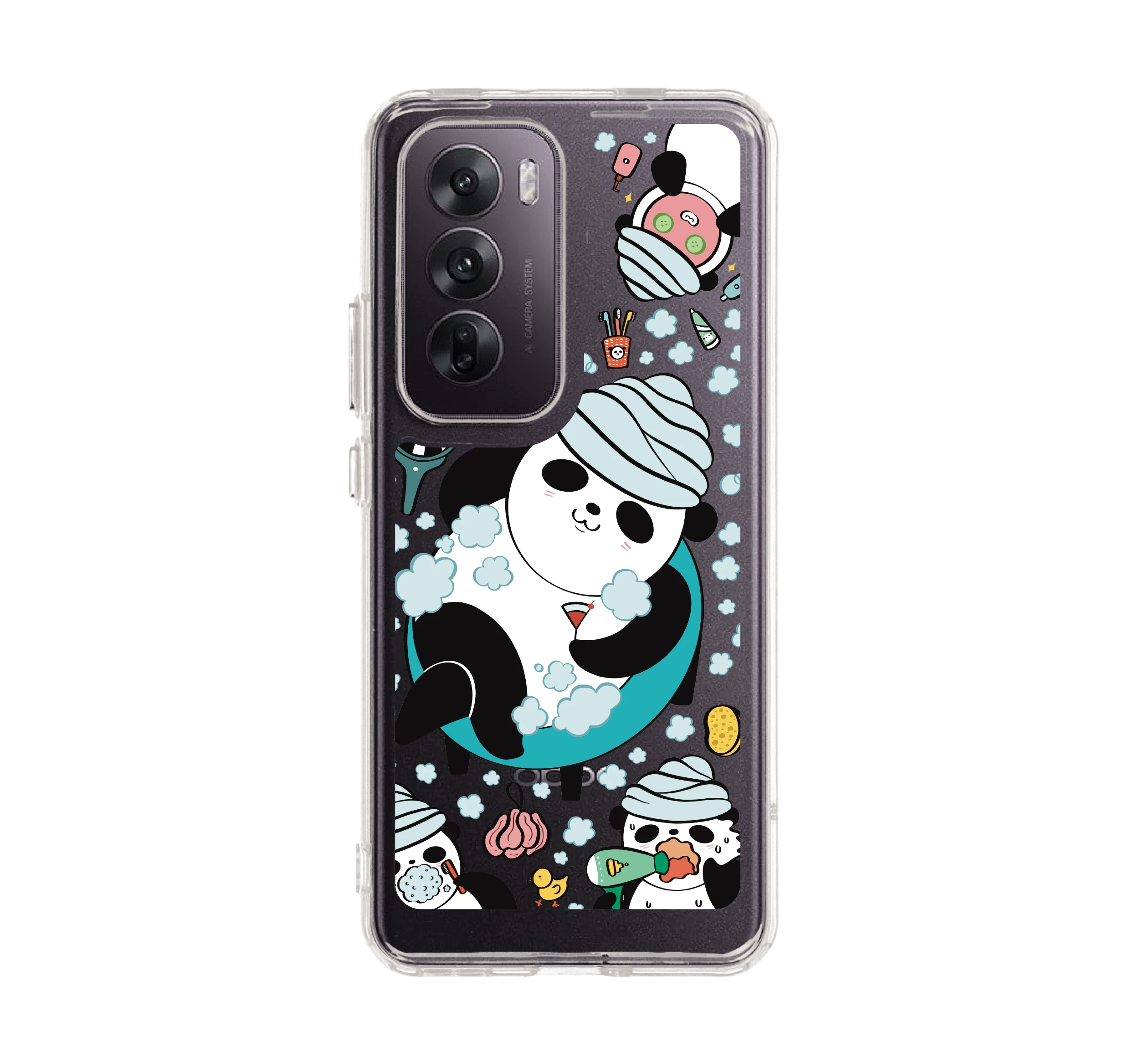 แพนด้าน้อยอาบน้ำ